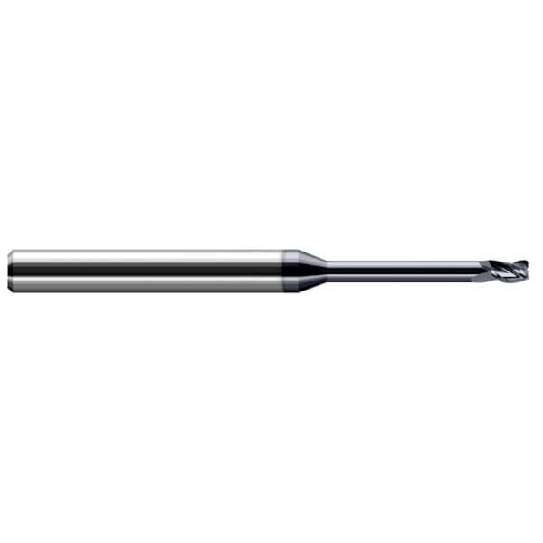 Harvey Tool Miniature End Mill 3 Flute Corner Radius, 0.0800" 38380